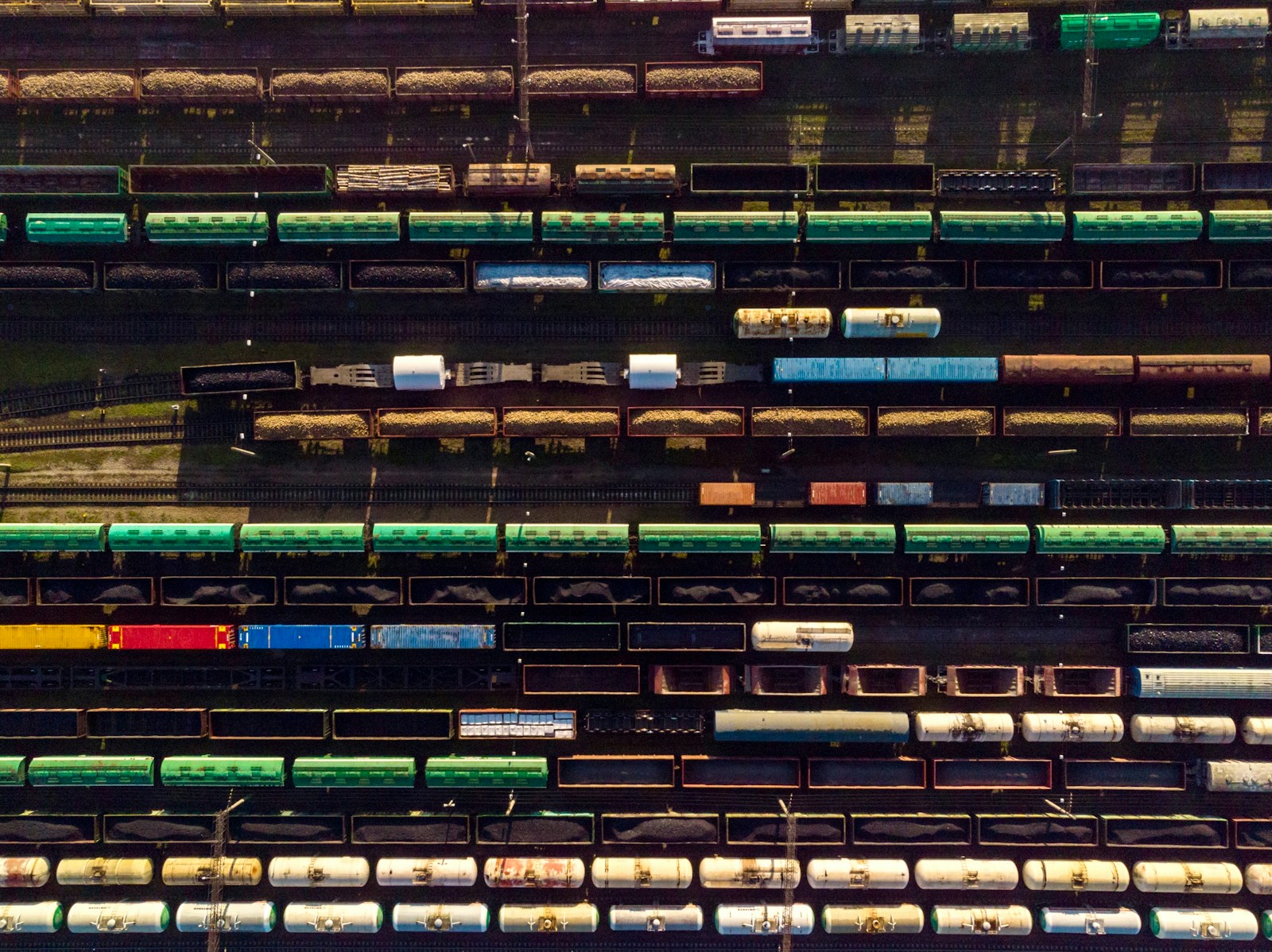 green and brown train rail